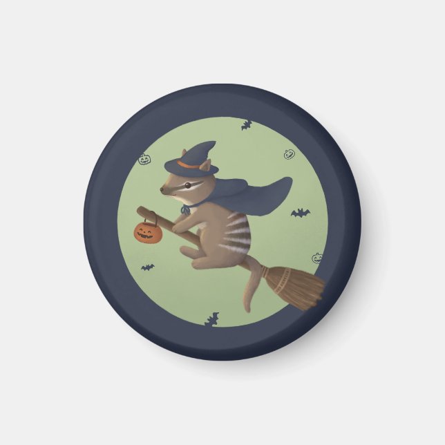 Aimant Illustration d'Halloween : Numéro de l'Assistant (Devant)
