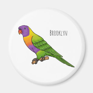 Aimant Illustration d'oiseau de lorikeet arc-en-ciel