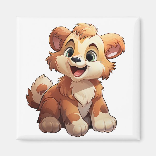Aimant Illustration d'ours de dessin animé (Devant)