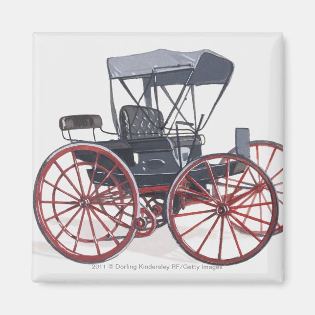Aimant Illustration du calèche sans cheval (Devant)