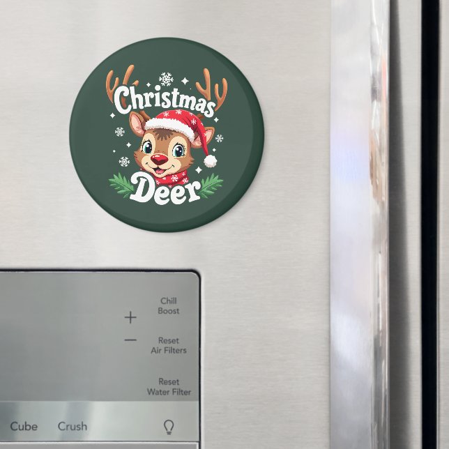 Aimant Illustration du cerf de Noël mignon (In situ (réfrigérateur))