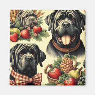 Aimant Illustration du Mastiff napolitain vintage