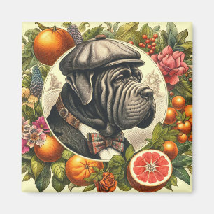 Aimant Illustration du Mastiff napolitain vintage