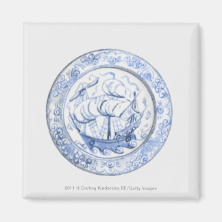 Aimant Illustration du navire sur la plaque Iznik du 16e 