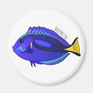 Aimant Illustration du poisson de la cuve bleue