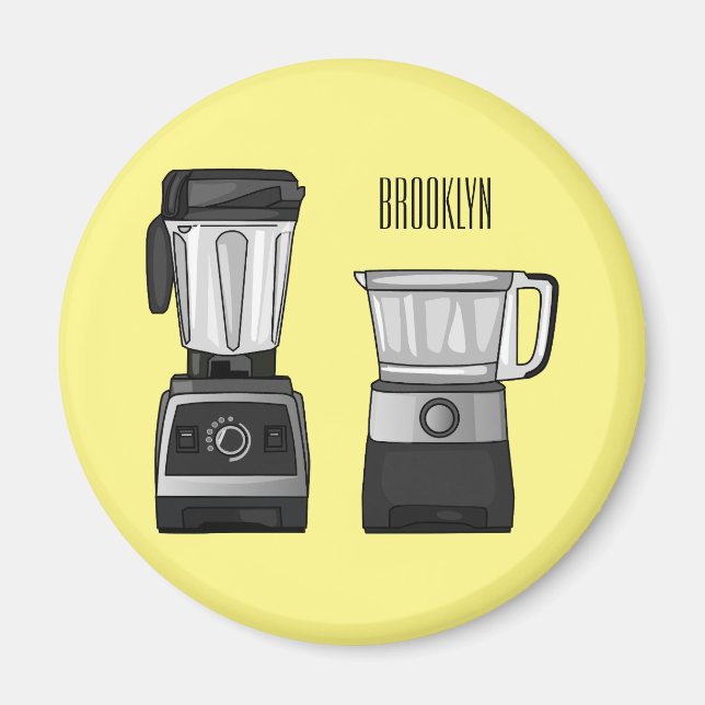 Aimant Illustration du processeur et du mixeur alimentair (Devant)