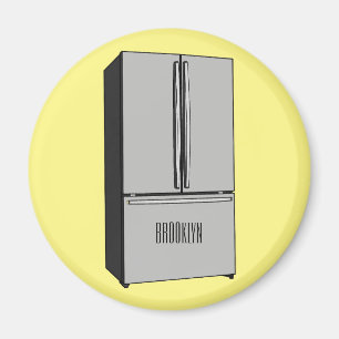 Aimant Illustration du réfrigérateur de porte française