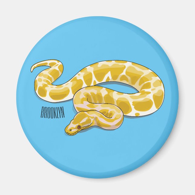 Aimant Illustration du serpent python birman (Devant)