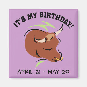 Aimant Illustration du symbole zodiaque artistique Taurus