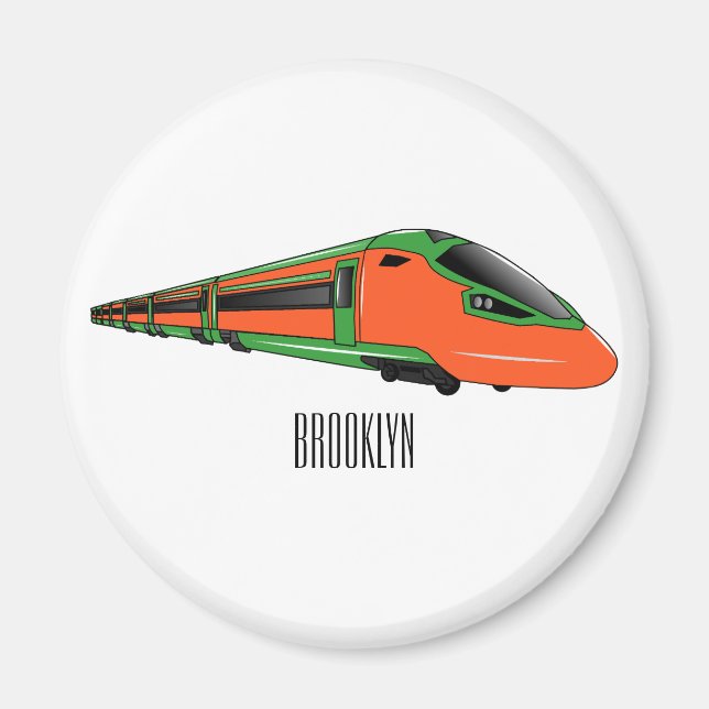 Aimant Illustration du train à balles (Devant)