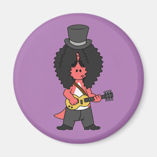 Aimant Illustration D'Un Allosaurus Habillé En Étoile Roc