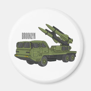 Aimant Illustration d'un camion de missiles militaires