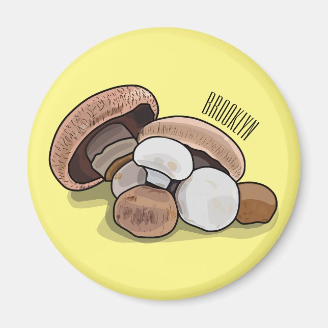 Aimant Illustration d'un champignon (Devant)