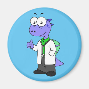 Aimant Illustration D'Un Médecin Spinosaure.