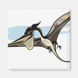Aimant Illustration D'Un Pteranodon Dinosaure.