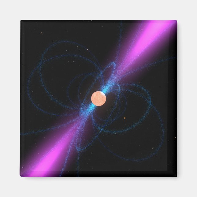 Aimant Illustration d'un pulsar (Devant)