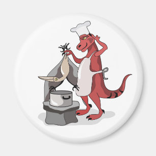 Aimant Illustration D'Une Cuisine De Chef Tyrannosaurus R