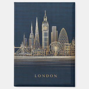 Aimant Illustration élégante de la skyline de Londres en