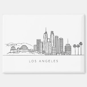 Aimant Illustration minimaliste de la skyline de Los Ange