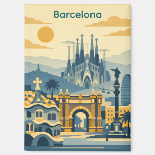 Aimant Illustration moderne de la Sagrada Familia de Barc
