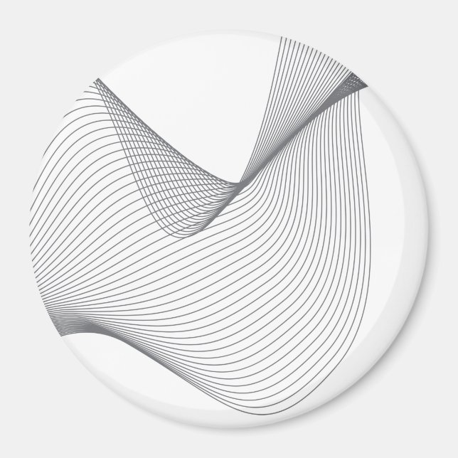 Aimant Illustration moderne, simple et futuriste des ondu (Devant)
