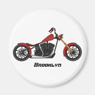 Aimant Illustration motocyclette de style hélicoïdal