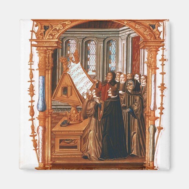 Aimant Illustration représentant un choeur chantant le (Devant)