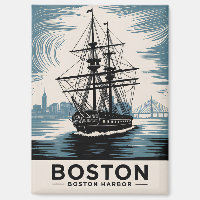 Illustration rétrospective du port de Boston Tall 