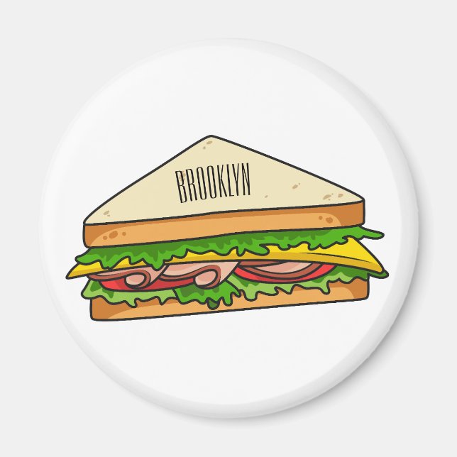 Aimant Illustration Sandwich (Devant)