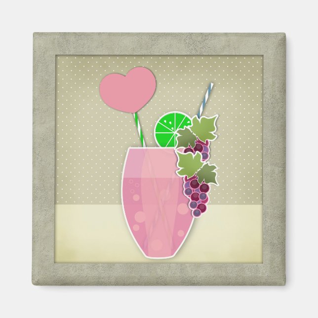 Aimant illustration vintage (Devant)