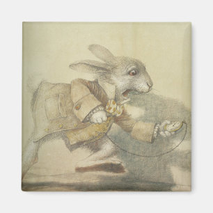 Aimant Illustration vintage de lapin blanc