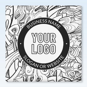 Aimant Illustrations de style moderne et votre logo avec 