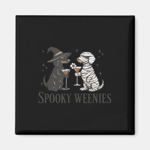 Aimant Ils brûlent toutes les sorcières Halloween Squelet