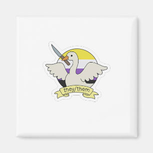 Aimant Ils Goose Non binaire LGBT Pride Mois