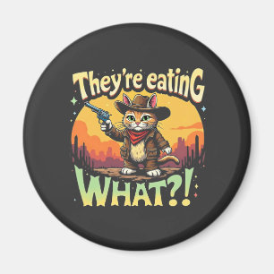Aimant Ils mangent ce Trump Election Cat Cowboy