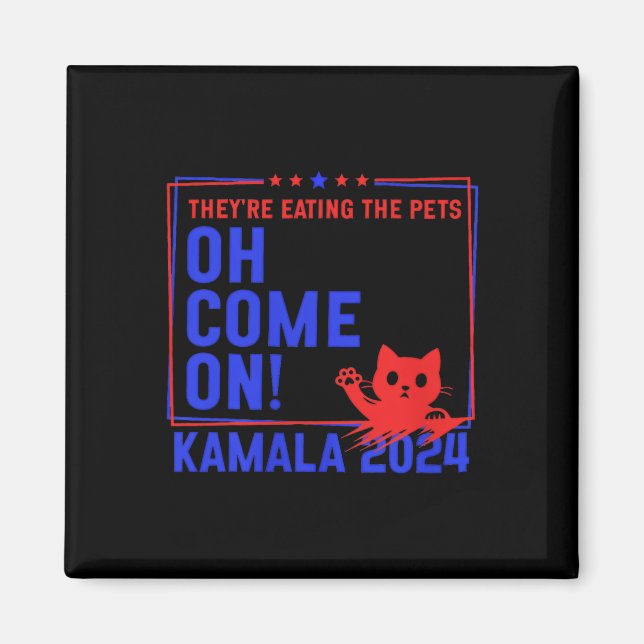 Aimant Ils mangent les chiens ! Chat! Les animaux ! Kamal (Devant)