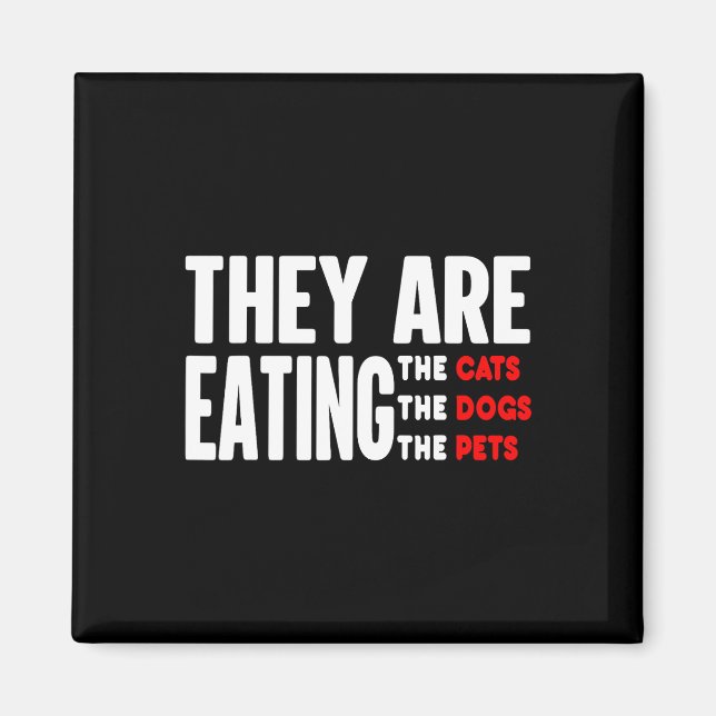 Aimant Ils mangent les chiens - ils mangent les chats (Devant)