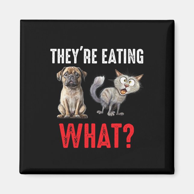 Aimant Ils mangent les chiens Ils mangent les chats nous (Devant)