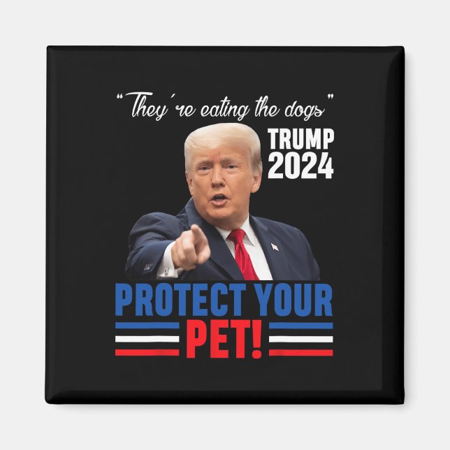 Aimant Ils mangent les chiens Trump 2024 Débat Protéger  (Devant)