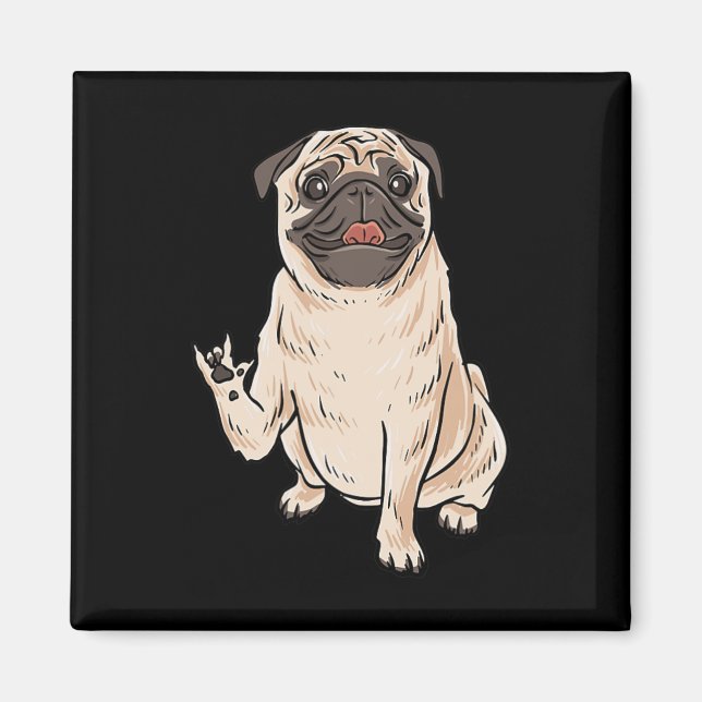 Aimant ILY CARLIN CHIEN ASL Geste main sourde perte d'aud (Devant)