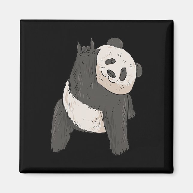Aimant Ily Panda Asl Hand Gesture Deaf Hearing Loss Aware (Devant)