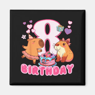 Aimant Im 8 Year Old Capy Joyeux Anniversaire À Moi 8ème