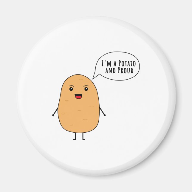 Aimant I'm a potato and proud (Devant)
