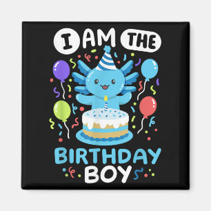 Aimant Im Anniversaire Garçon Enfants Axolotl Anniversair