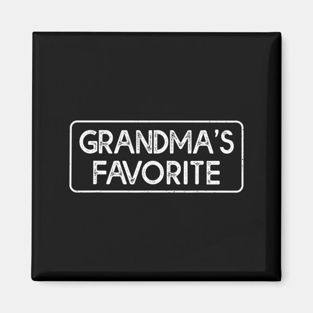 Aimant I'm Grandma's Favorite Funny Grandson Granddaughte (Devant)