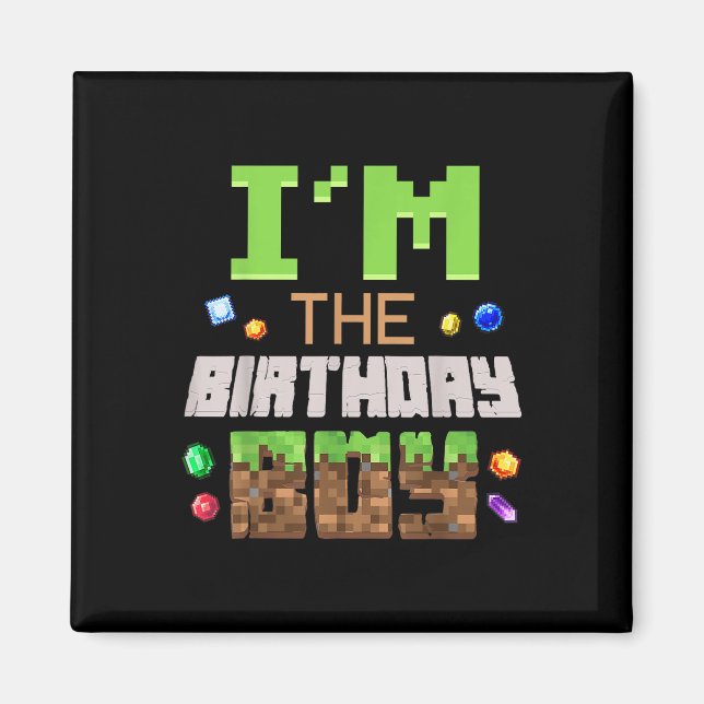 Aimant Im Le Jeu De Joyeux Anniversaire Vidéo Gamer Numér (Devant)