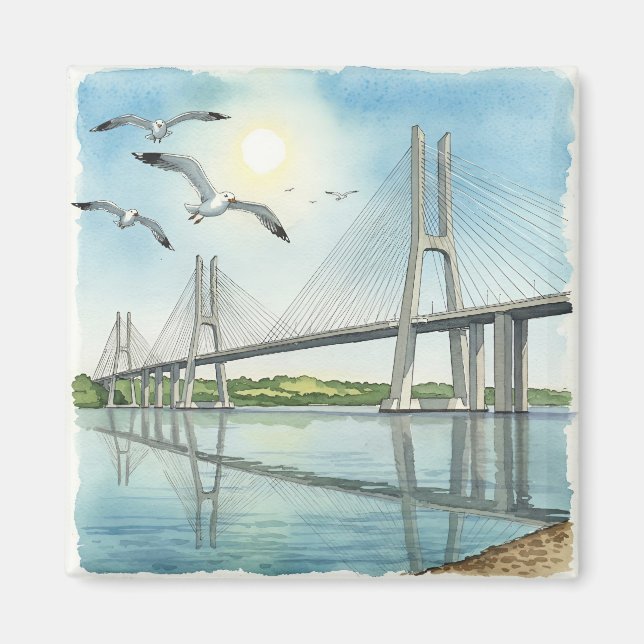 Aimant Imã - Portugal - Lisboa - Ponte Vasco da Gama (Devant)