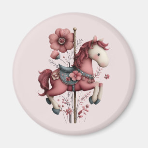 Aimant Image de cheval de carrousel fantaisiste