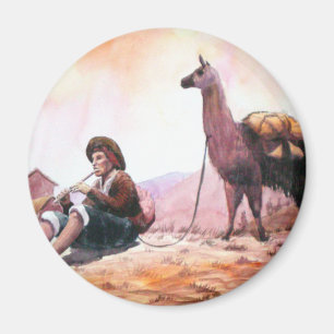 Aimant Image de lama de Cusco Pérou