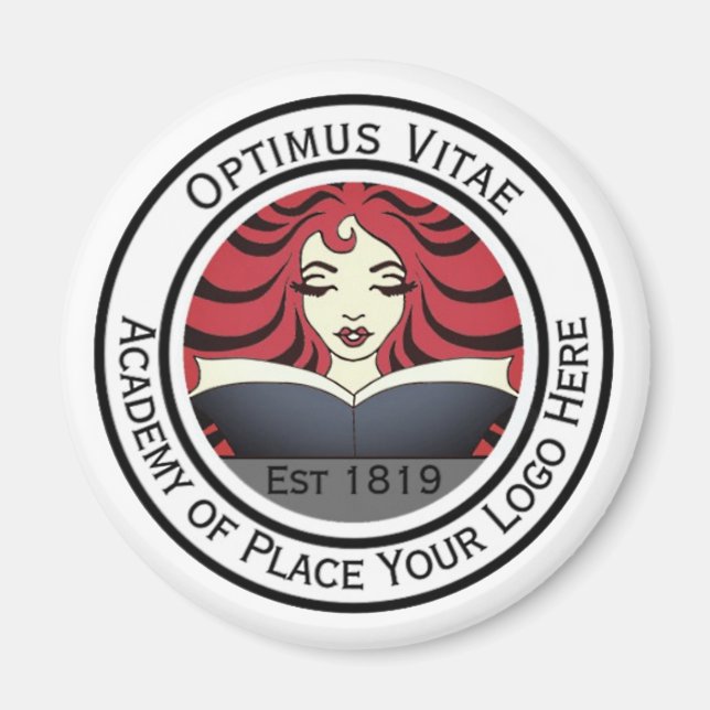 Aimant Image De Votre Logo D'Entreprise Arrondi Ici Marqu (Devant)